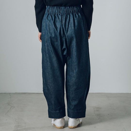 [Hakama] Organic cotton denim/indigo dyed dark