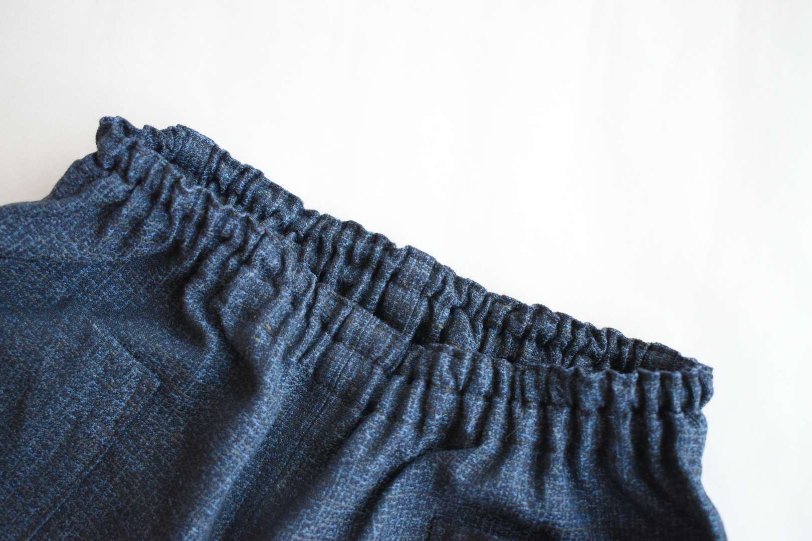 [Kids' Tsuke] Wool Kimono Fabric/Navy