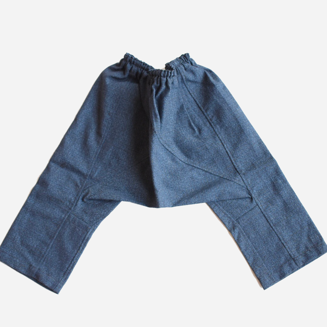 [Kids' Tsuke] Wool Kimono Fabric/Navy