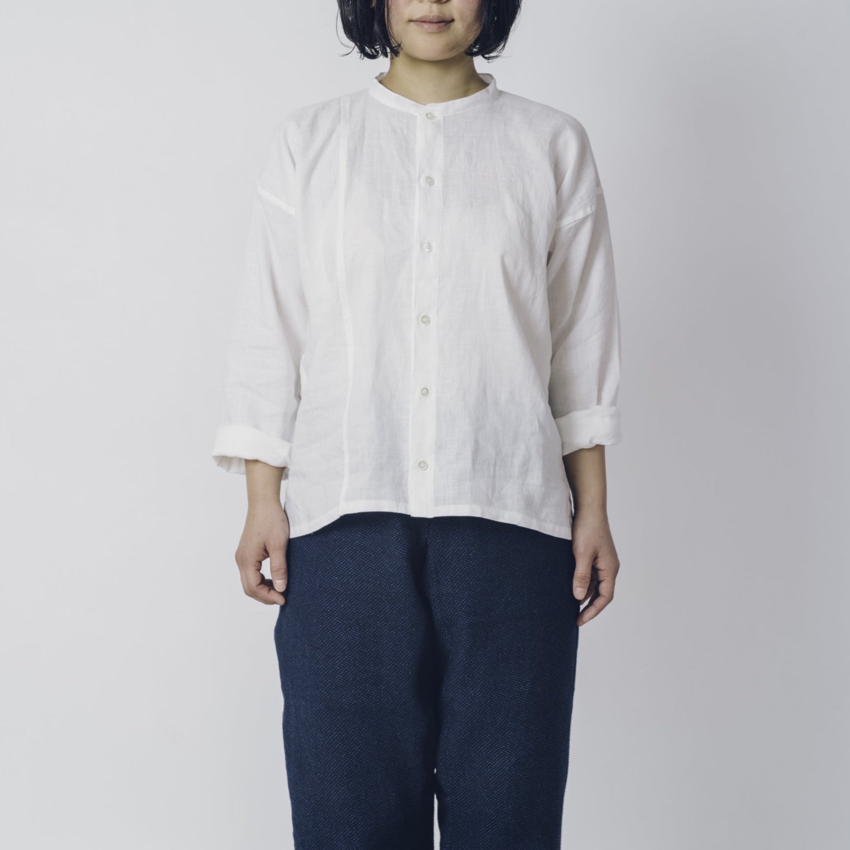 [Echizen Shirt Kit] Linen White/Hand-sewn