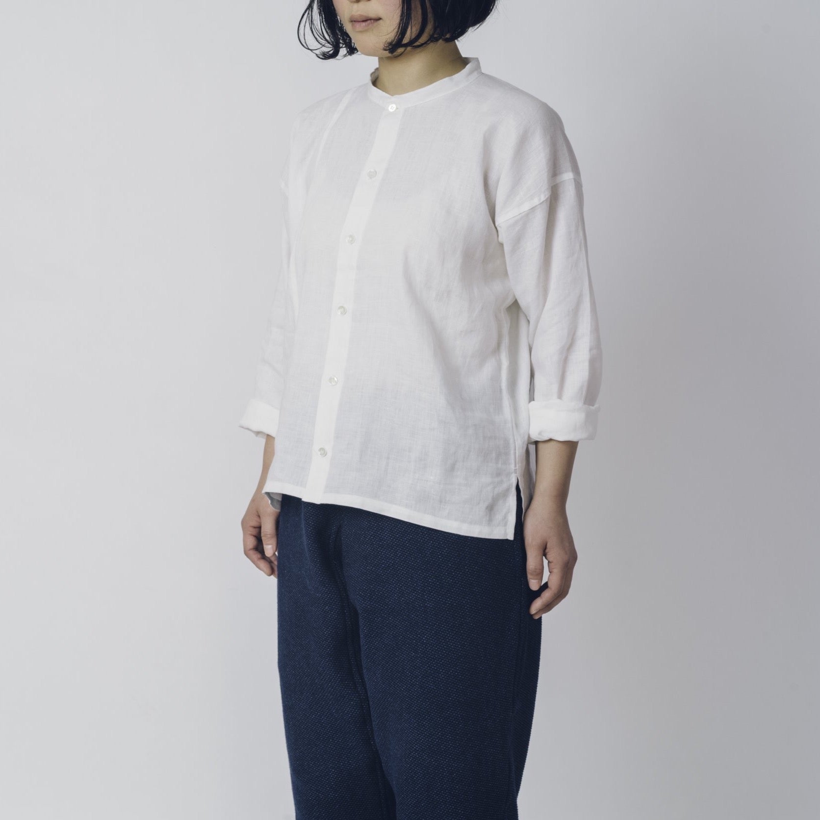 [Echizen Shirt Kit] Linen White/Hand-sewn