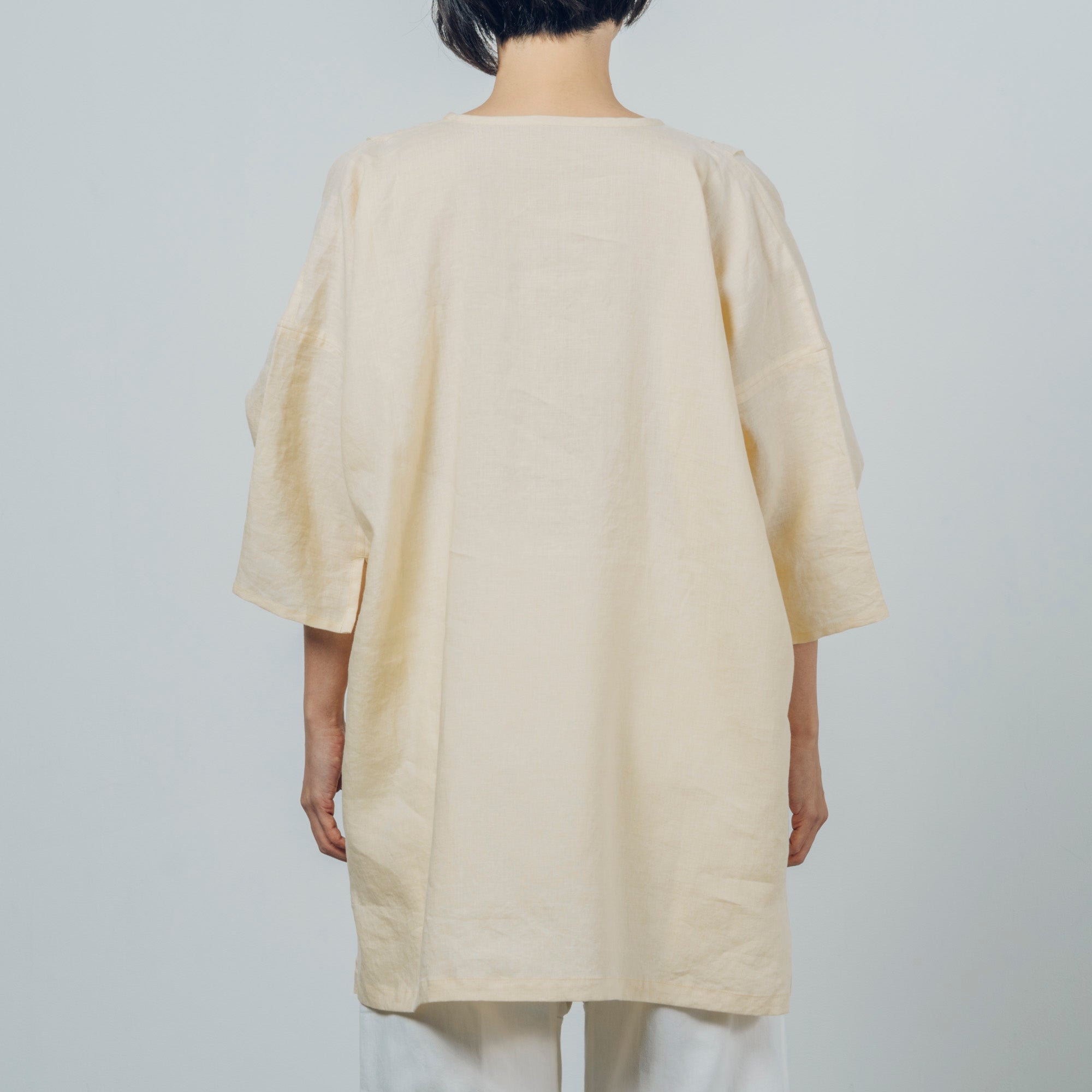 [Smooth shirt] Linen/Himejion yellow