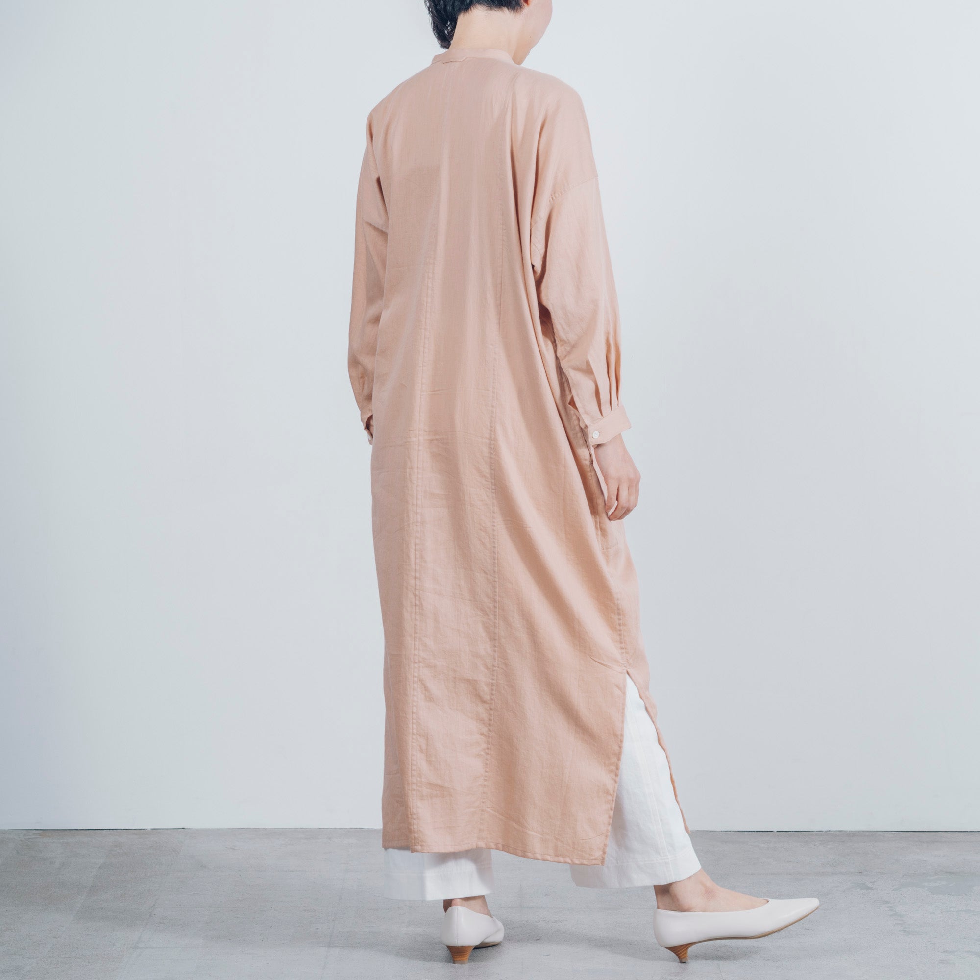 [Echizen One-piece] Maxi length/organic cotton/loquat pink