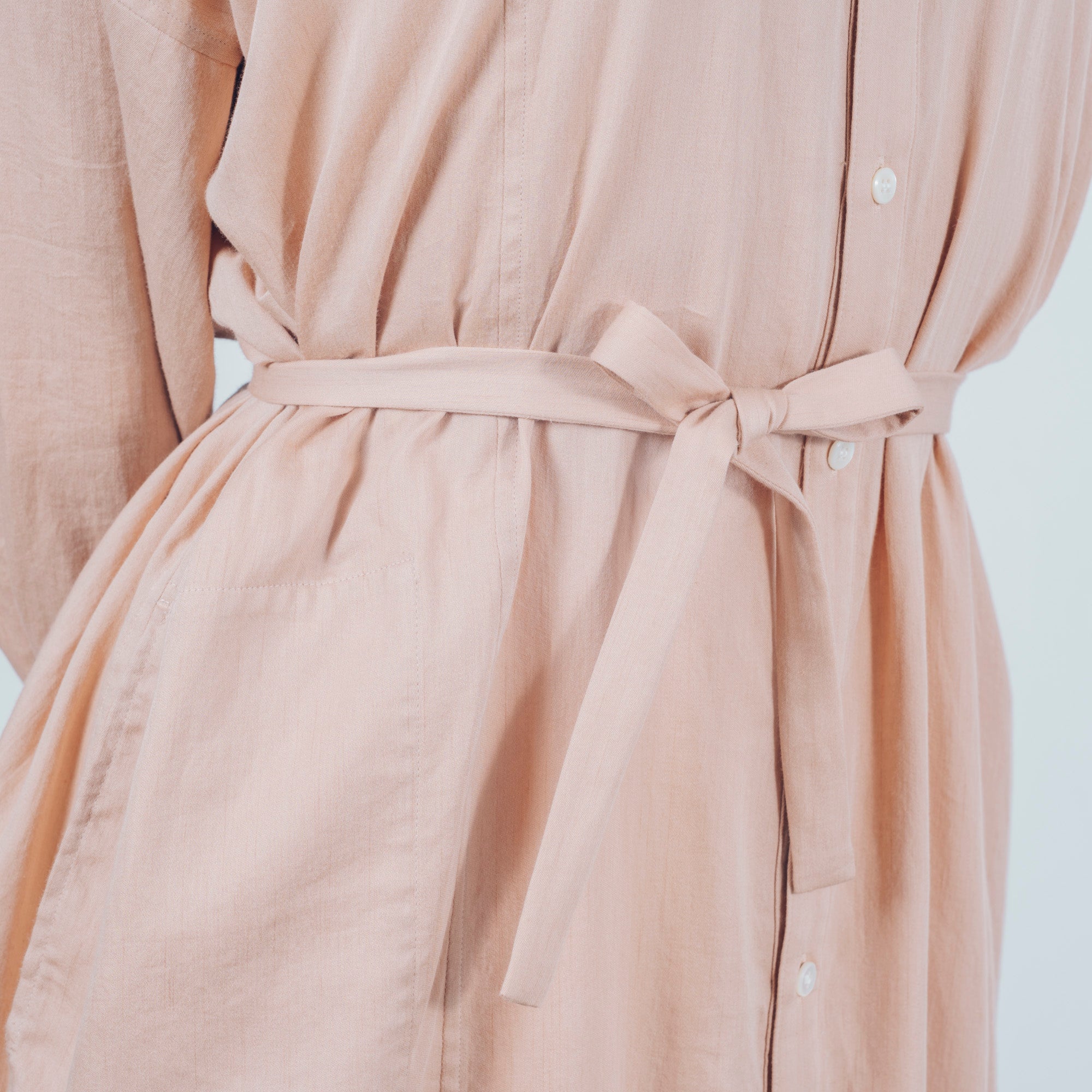 [Echizen One-piece] Maxi length/organic cotton/loquat pink