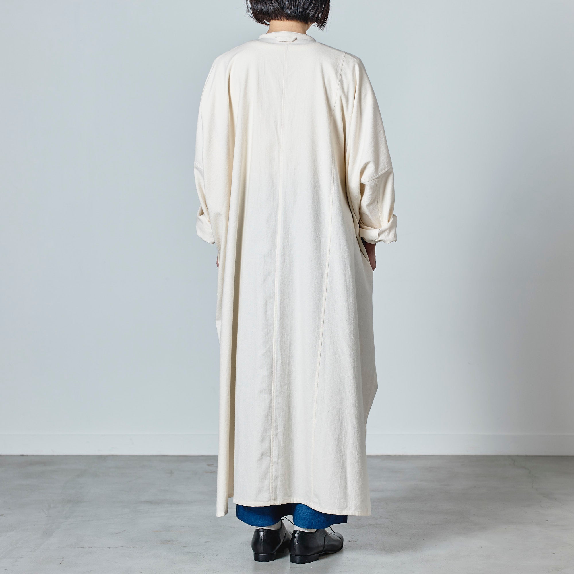 [Echizen One-piece] Organic cotton flannel/off-white