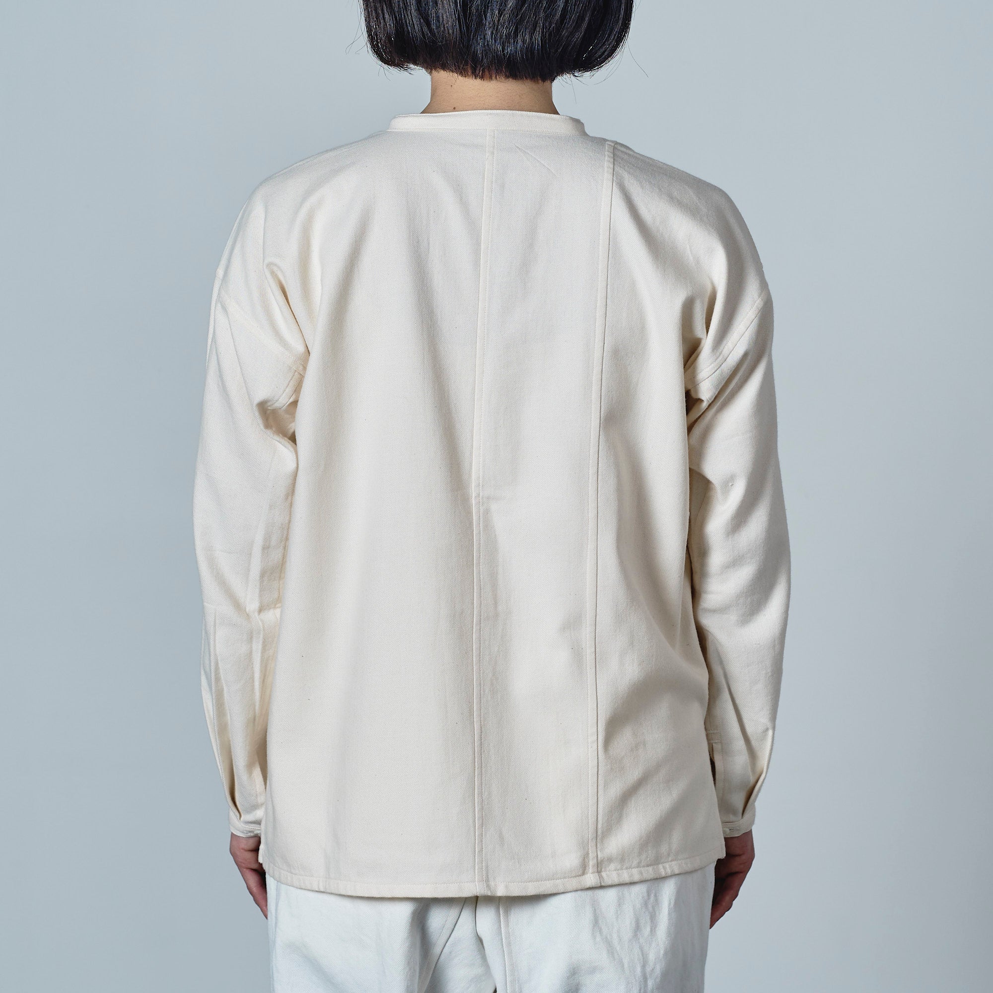 [Echizen Shirt] Organic cotton flannel/off-white