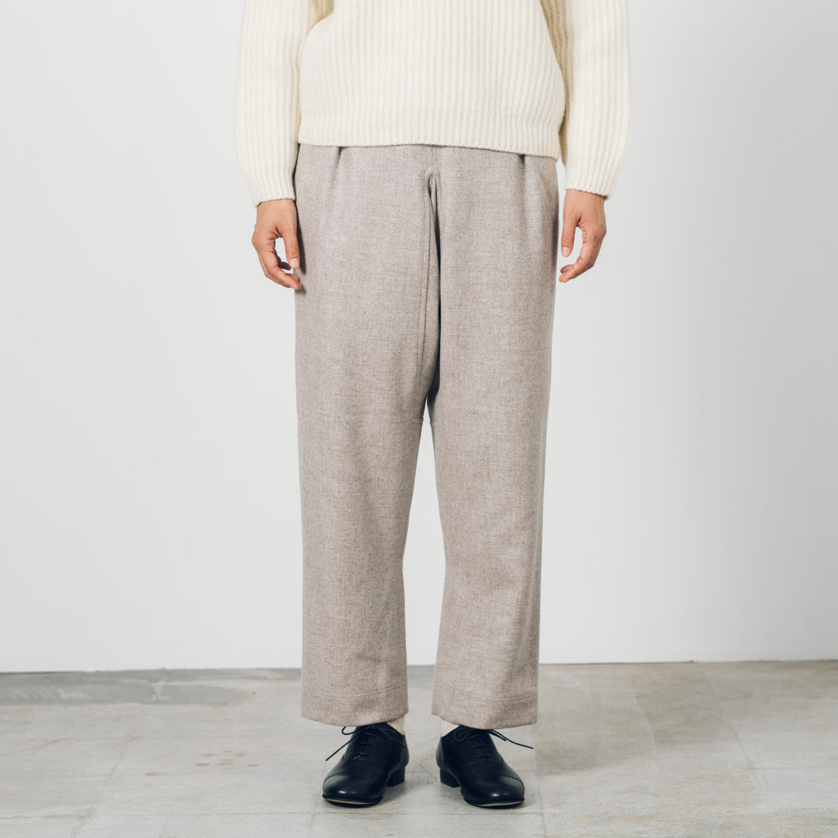 [Karusan] Black Merino Wool / Gray