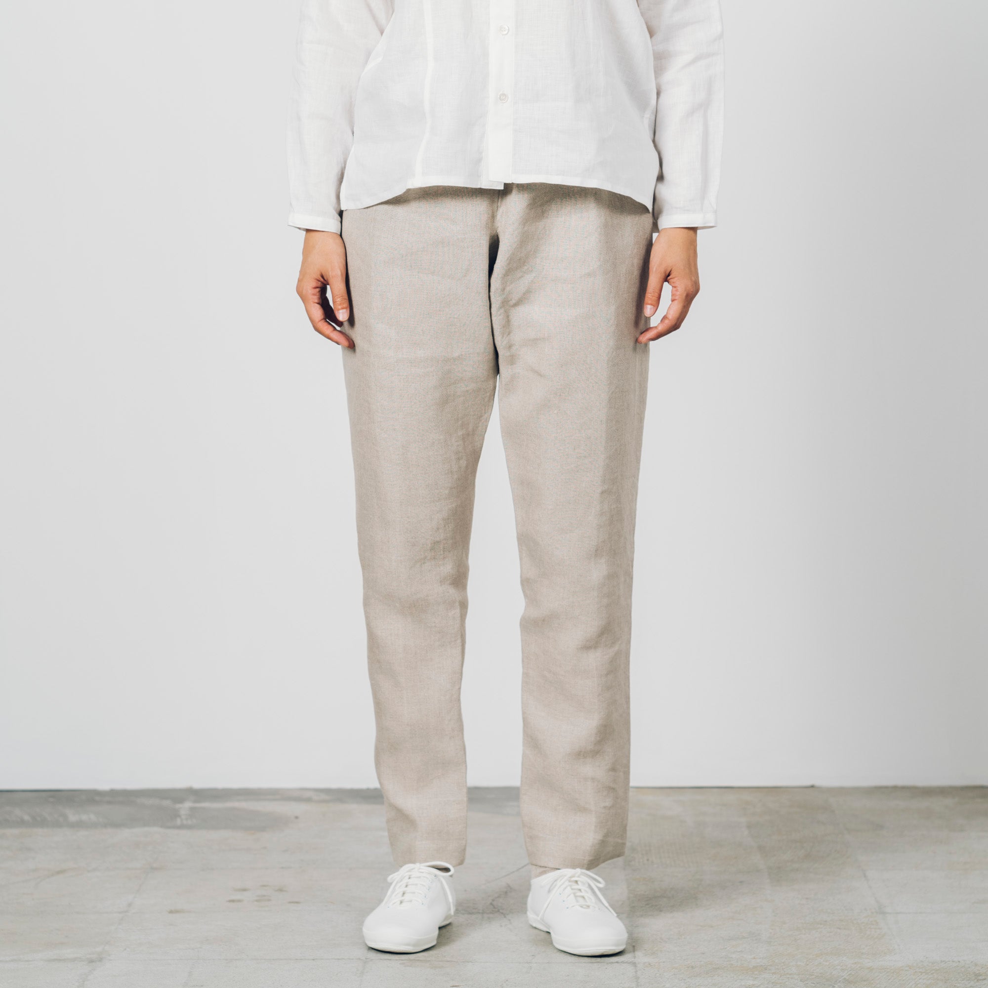 [Tatsuke] Linen/natural color &lt;With side pocket&gt;