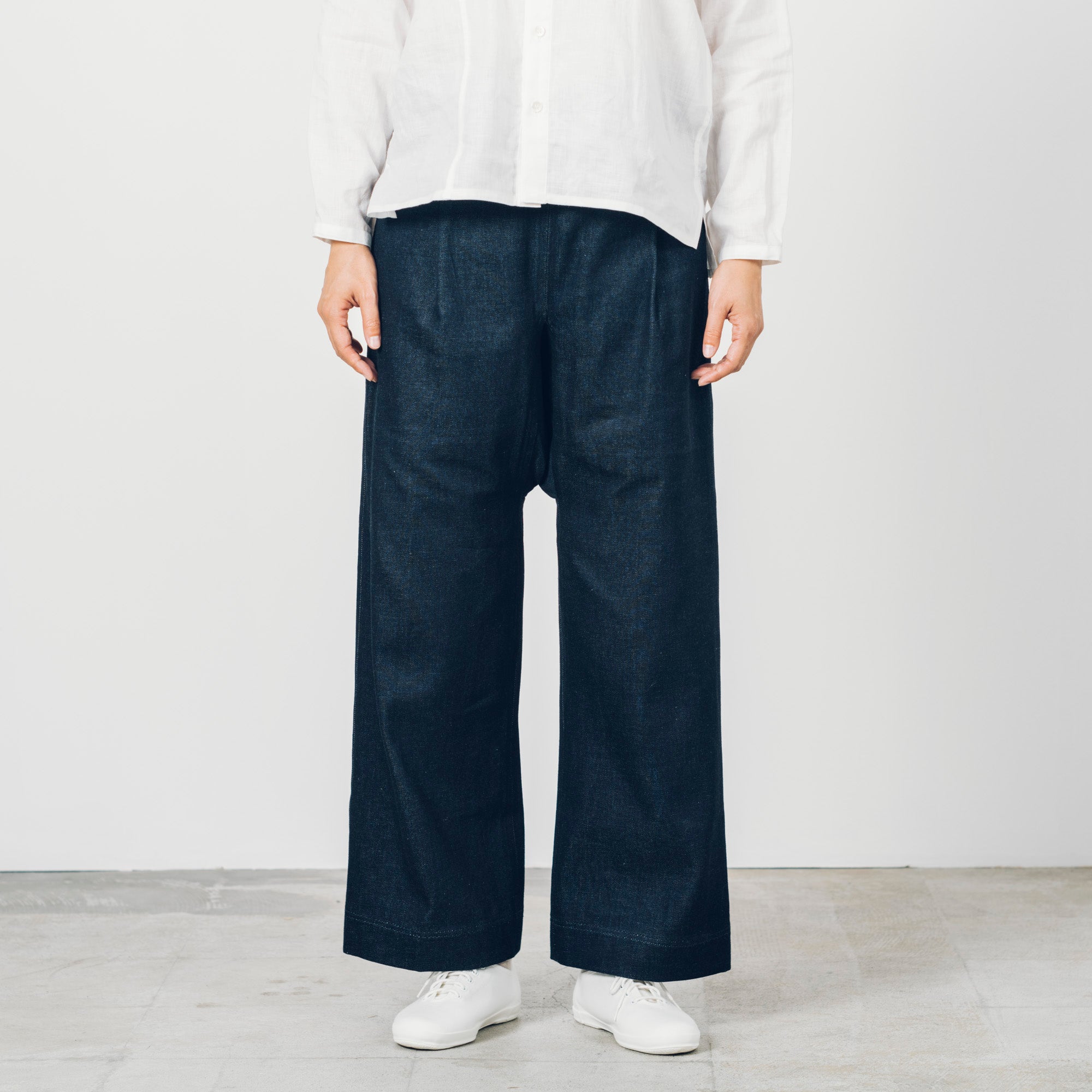 [Hakama] Organic cotton denim / navy