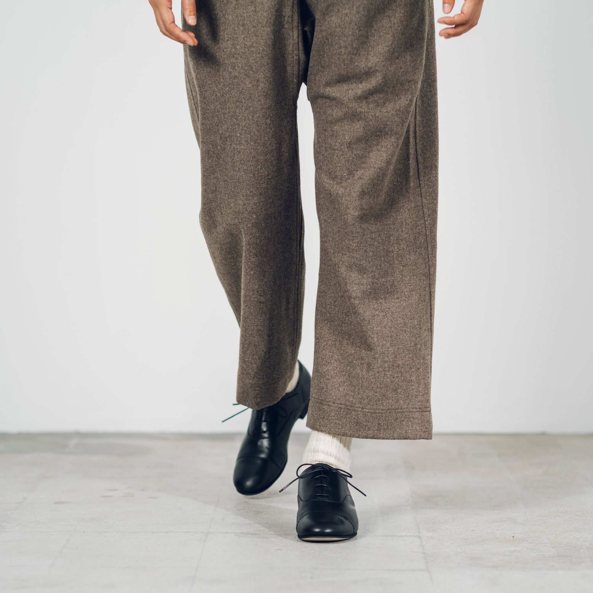 [Hakama] Wool (black merino) / gray