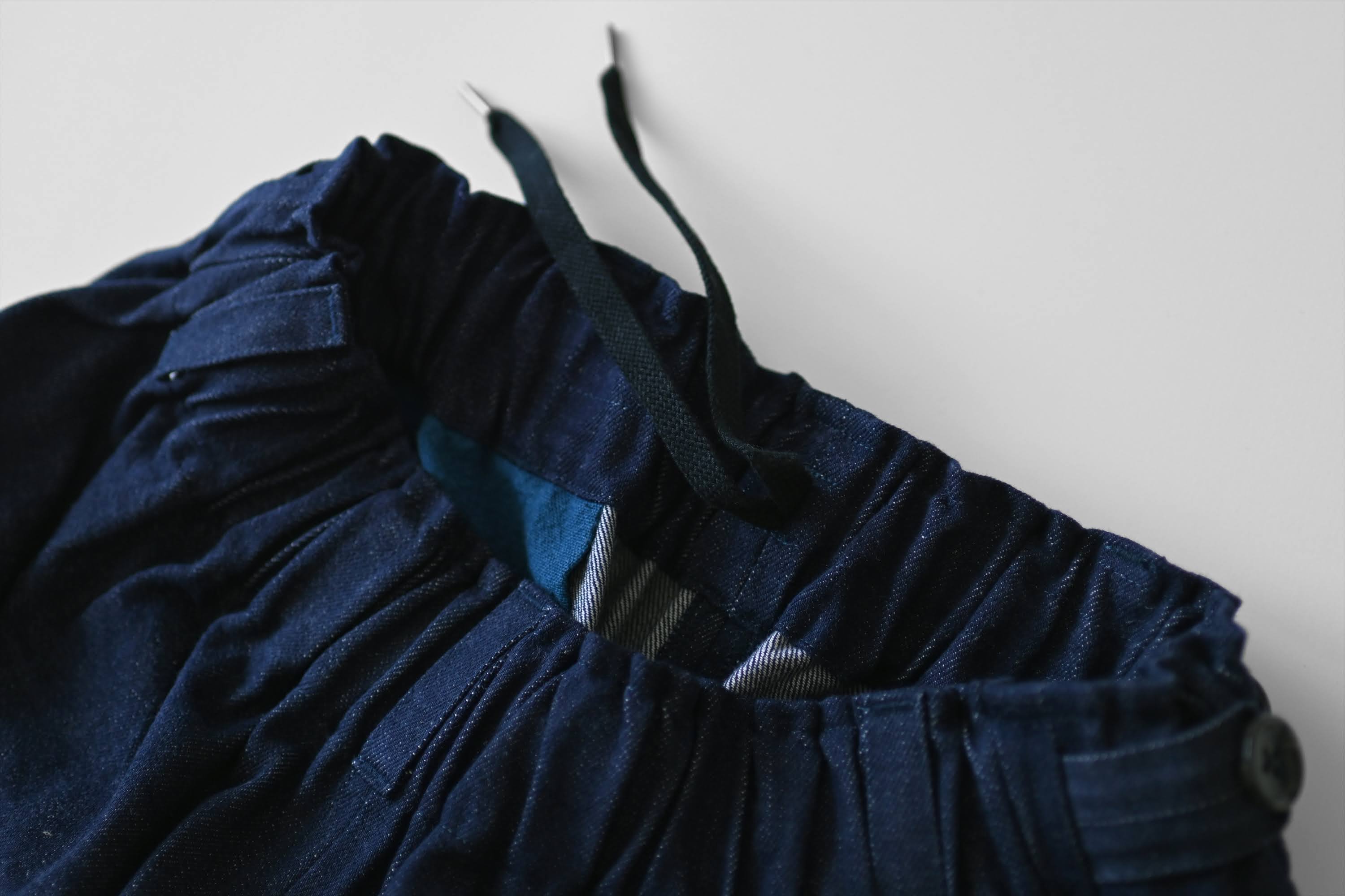 [Hakama] Organic cotton denim/indigo dyed dark