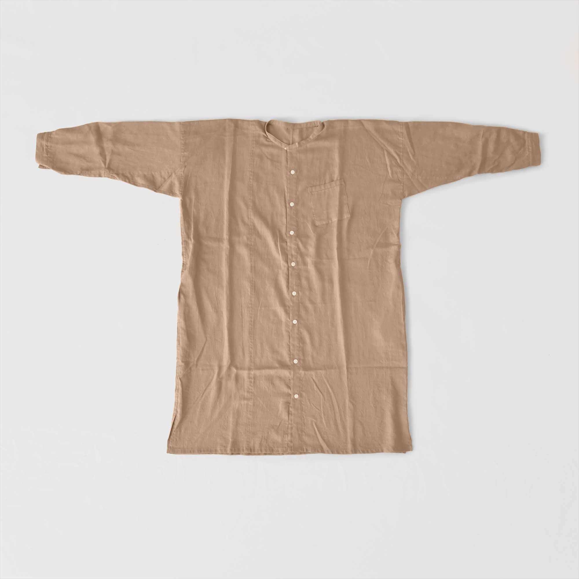 [Echizen One-piece] Organic cotton/ Light brown (walnut)