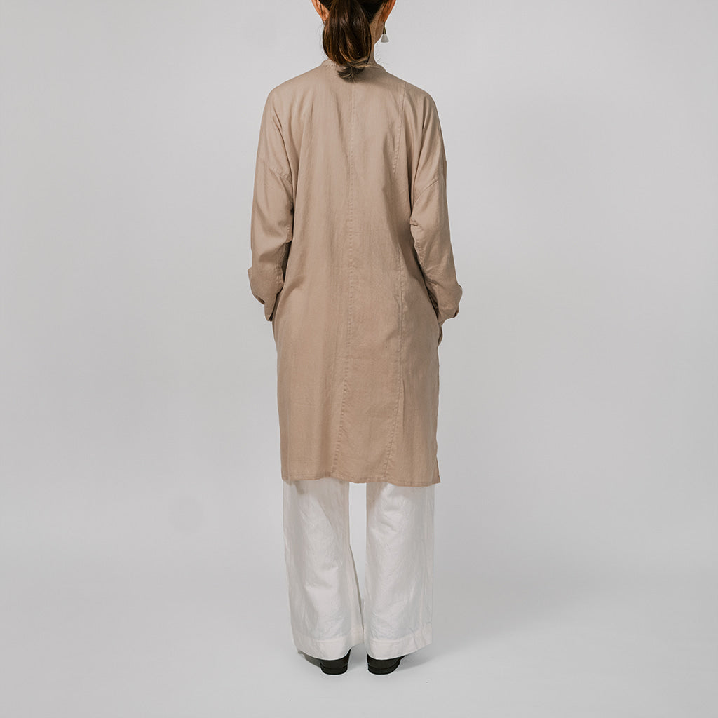 [Echizen One-piece] Organic cotton/ Light brown (walnut)