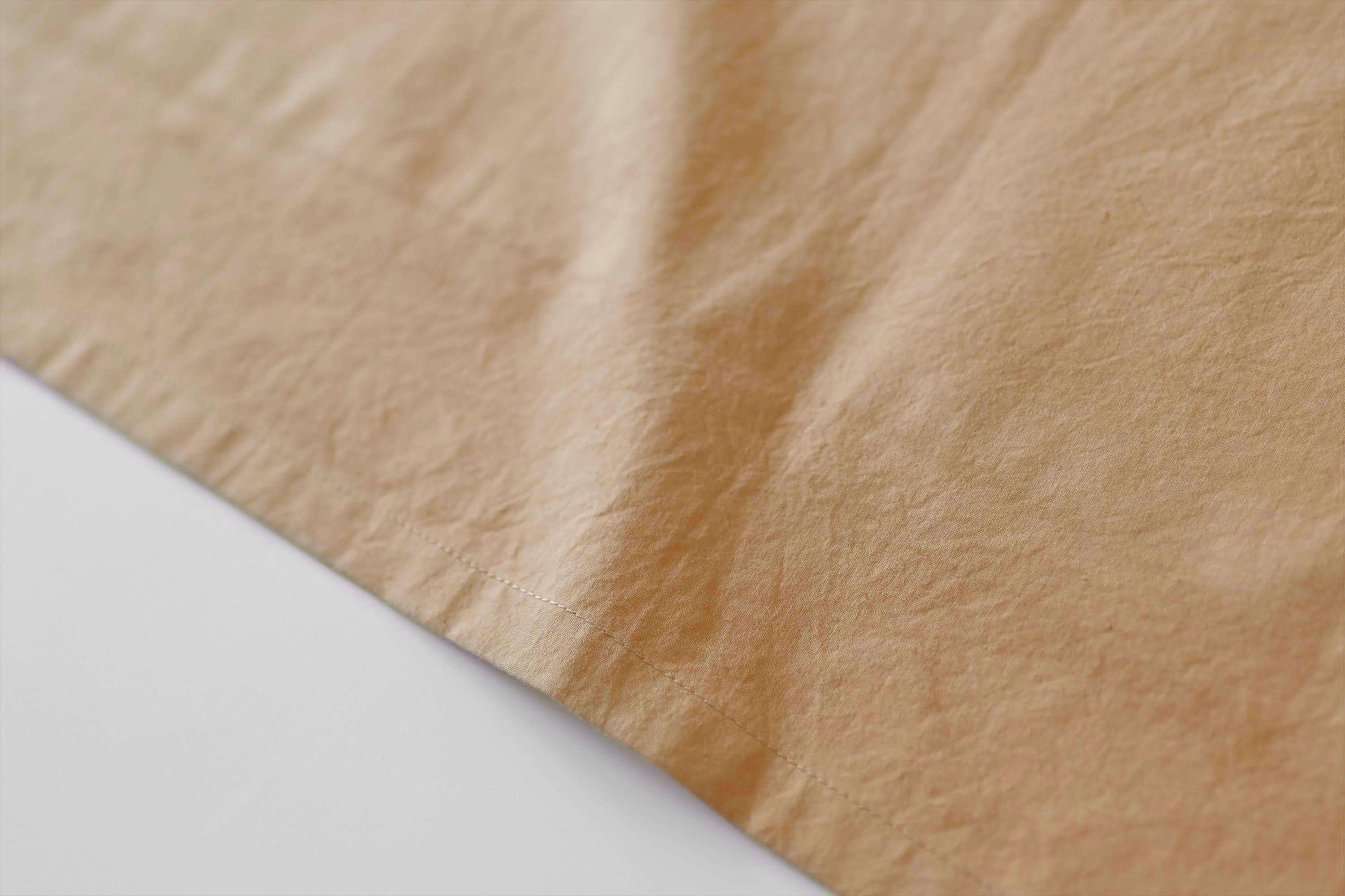 [Shirt] V-neck shirt/organic cotton/beige (cedar)