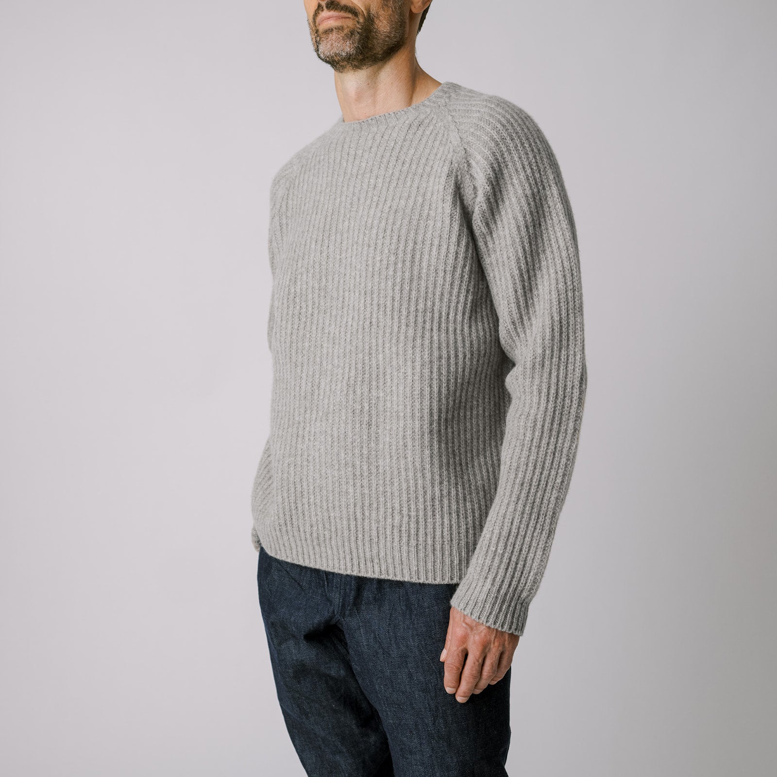 [Men's sweater] Black merino / 3 colors available