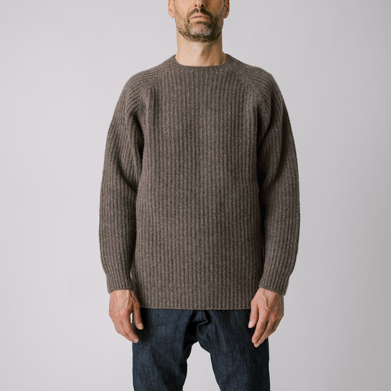 [Men's sweater] Black merino / 3 colors available