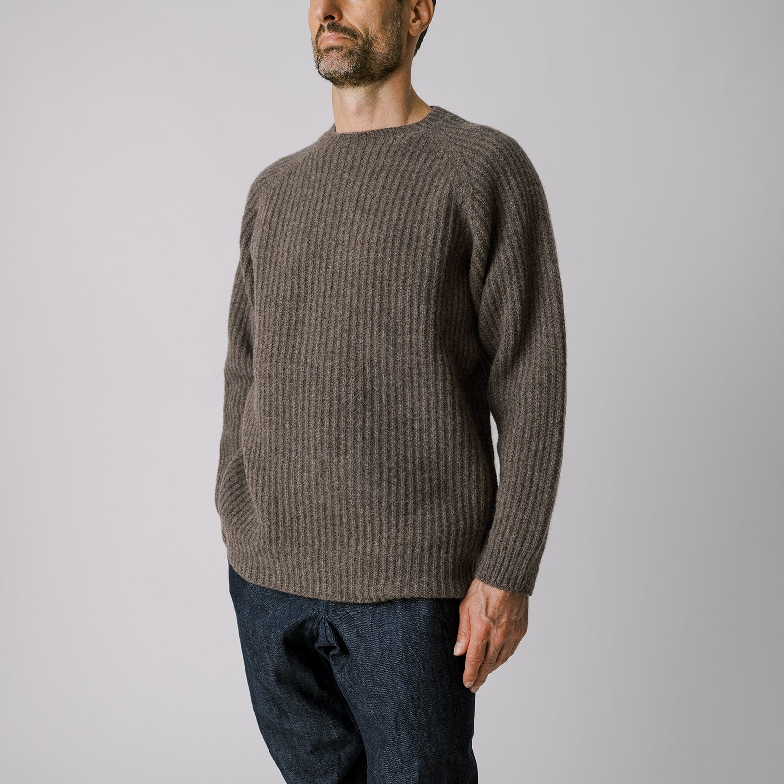 [Men's sweater] Black merino / 3 colors available