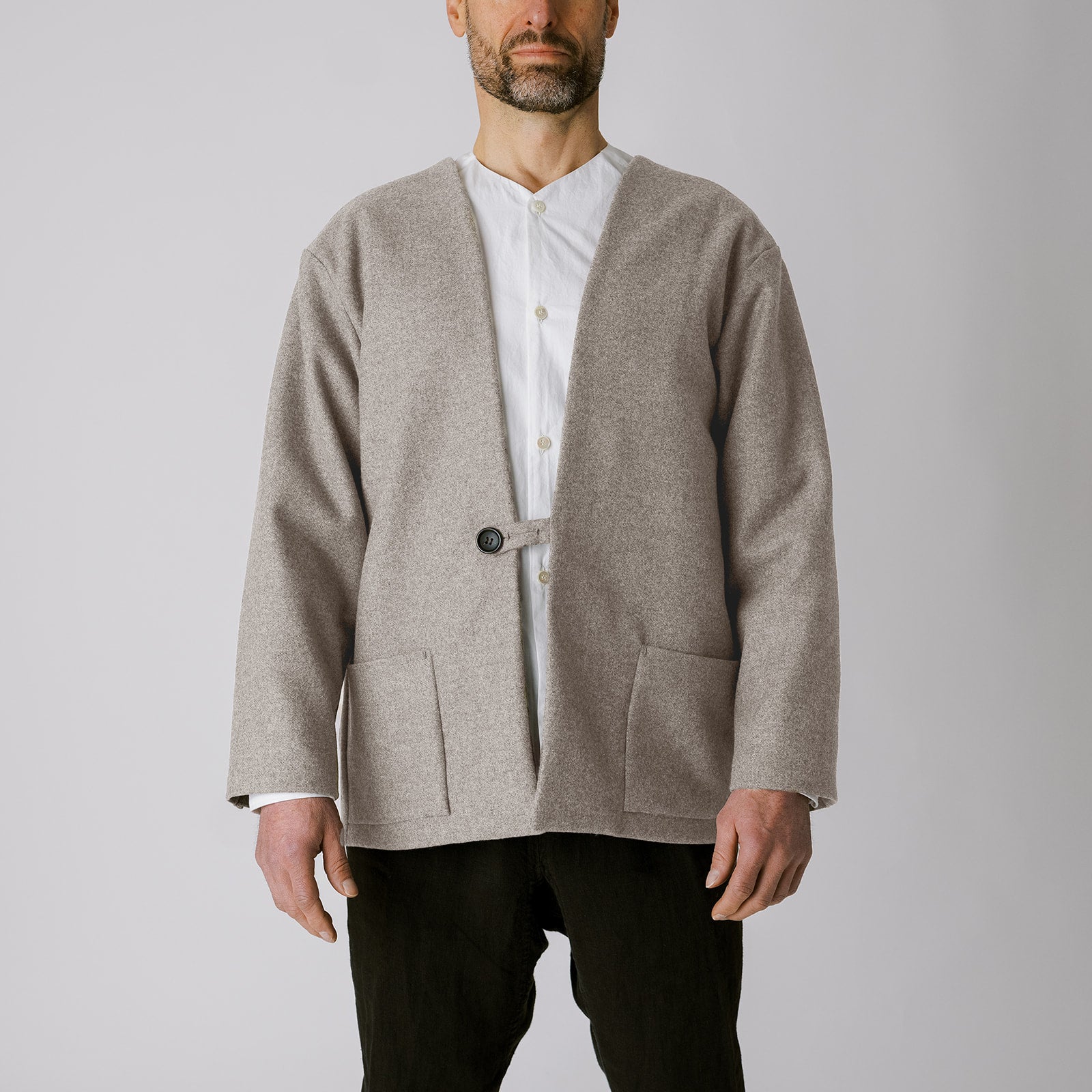 [Jacket] Wool (black merino) / Loop / Available in 2 colors