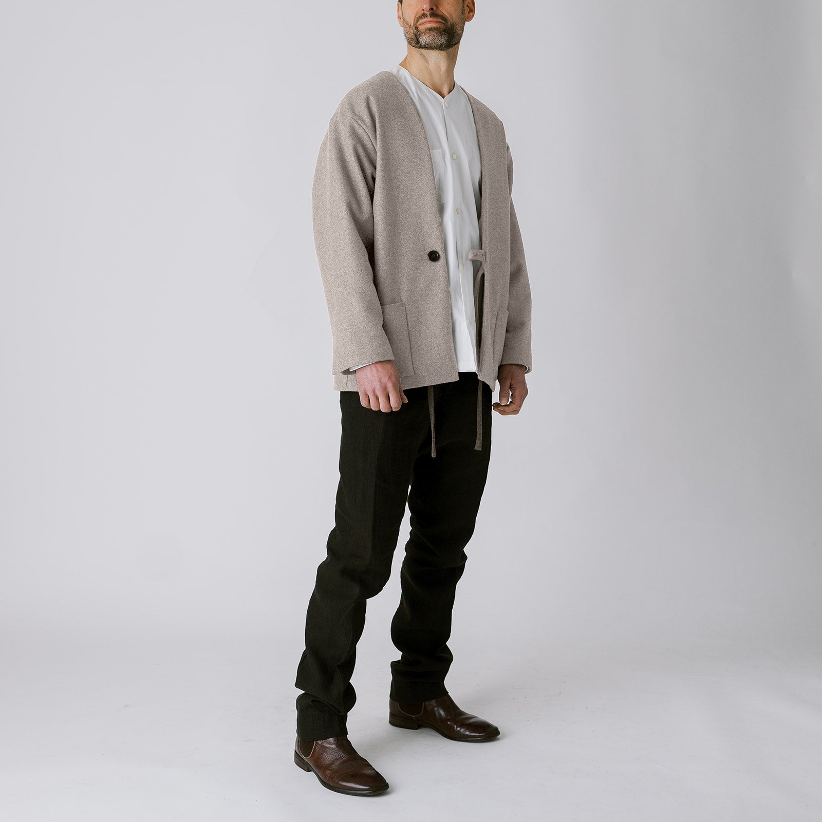 [Jacket] Wool (black merino) / Loop / Available in 2 colors