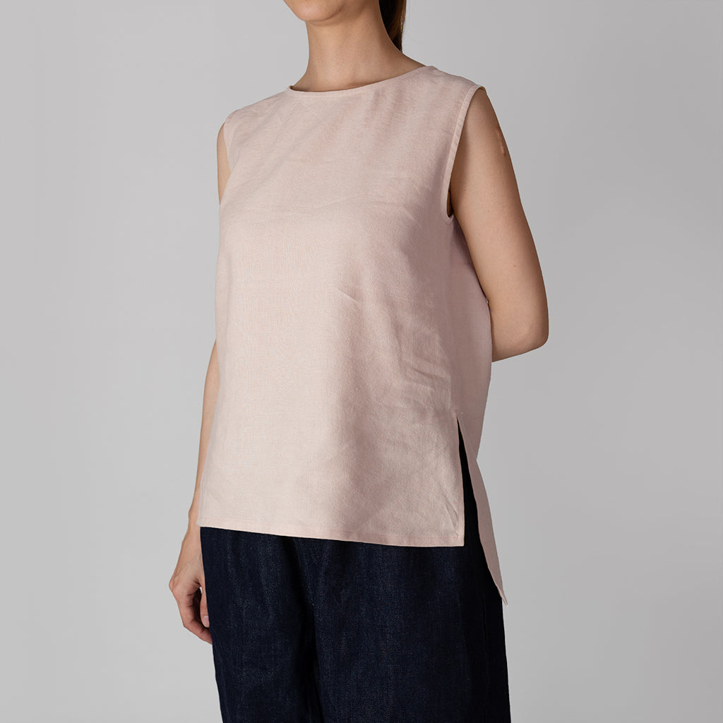 [Shirt] Linen/Pink (Azuki)