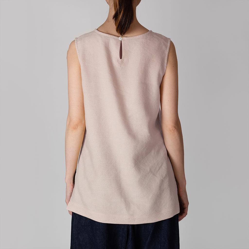 [Shirt] Linen/Pink (Azuki)