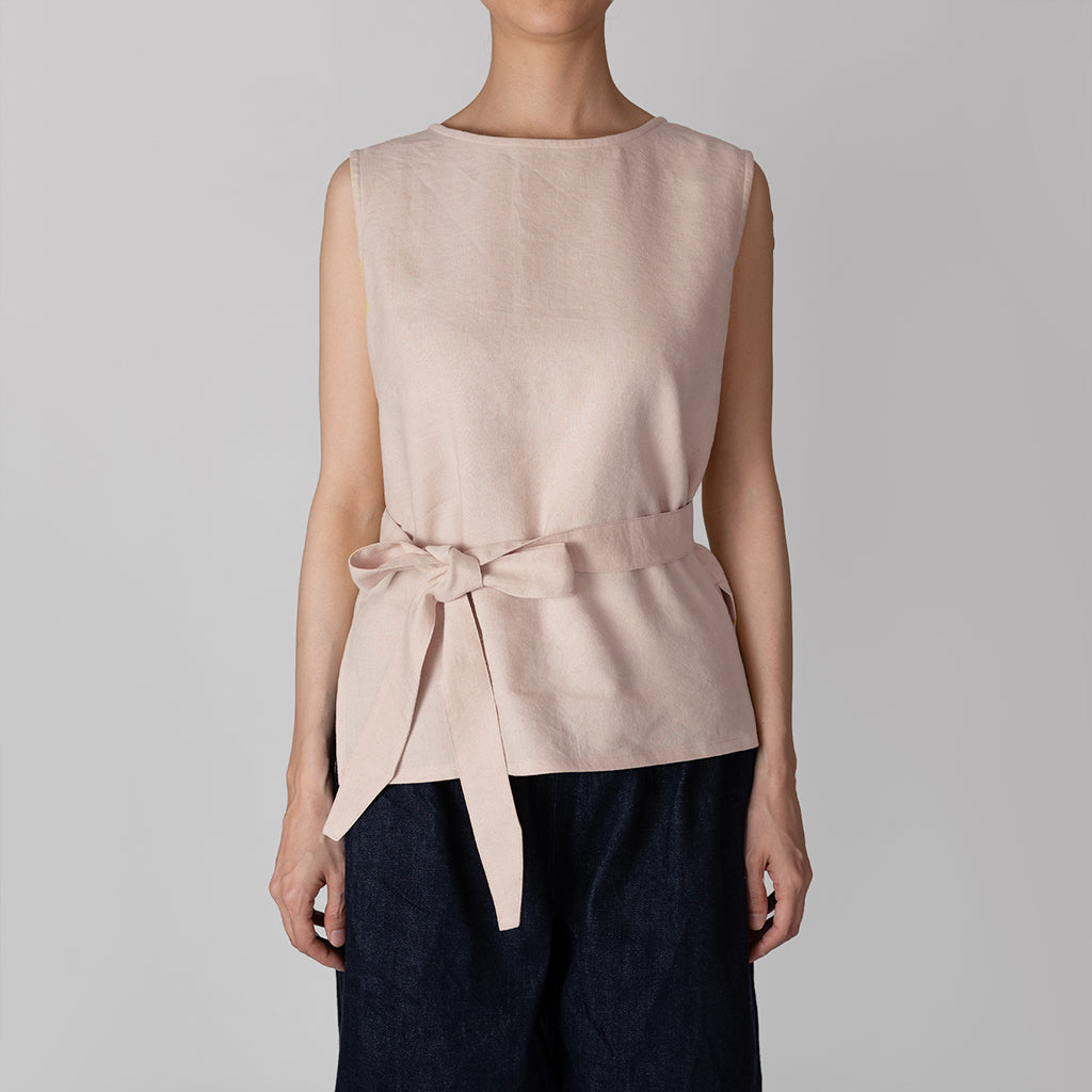 [Shirt] Linen/Pink (Azuki)