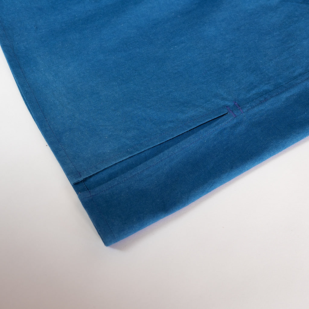 [Echizen One-piece dress] Organic cotton/Indigo blue