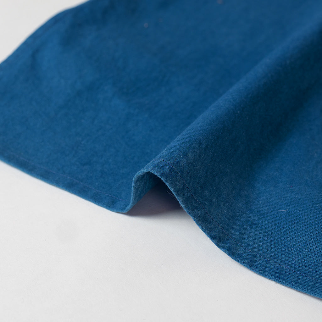 [Echizen One-piece dress] Organic cotton/Indigo blue